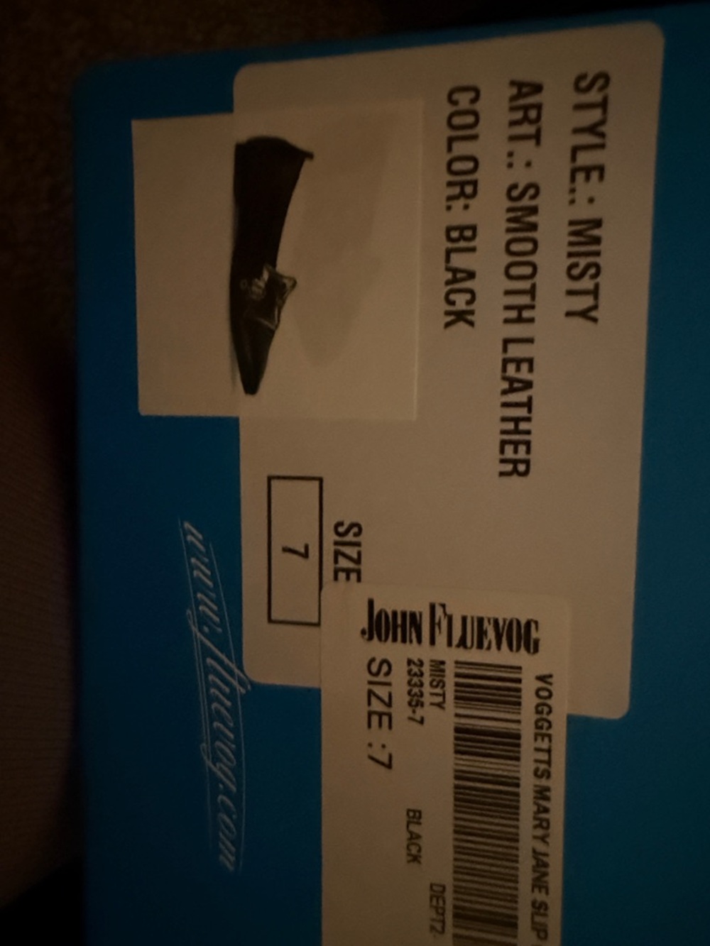 John Fluevog Black Pointed Buckle-Trim Women’s Flats - Picture 4 of 5